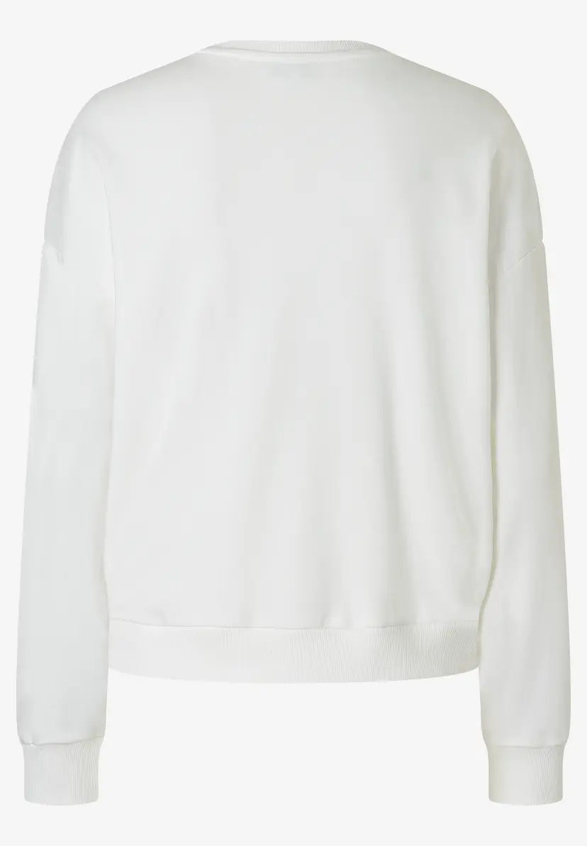 More & More Collar Amore Sweatshirt In Cream Melange