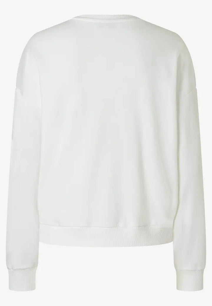 More & More Collar Amore Sweatshirt In Cream Melange