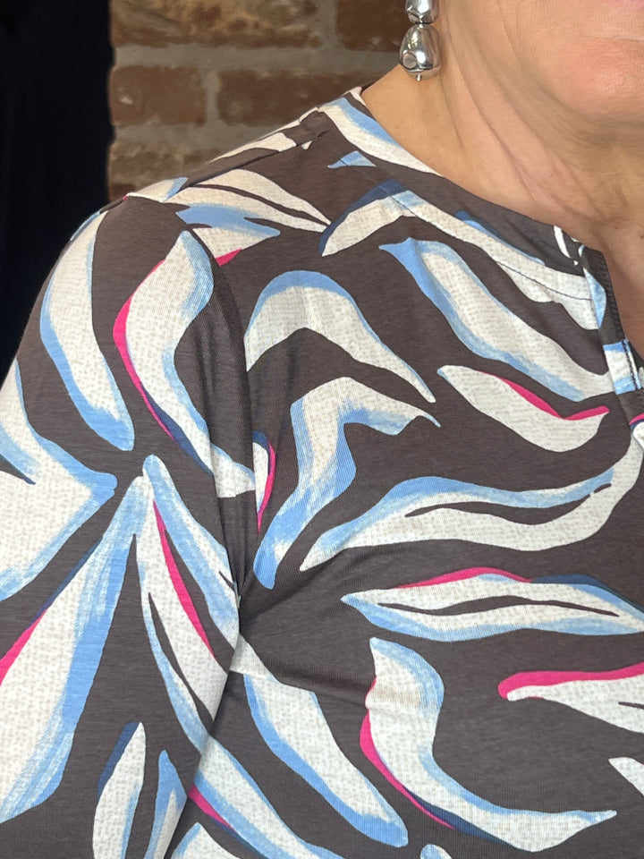 Cecil Multi Top With Tie In macchiato Brown