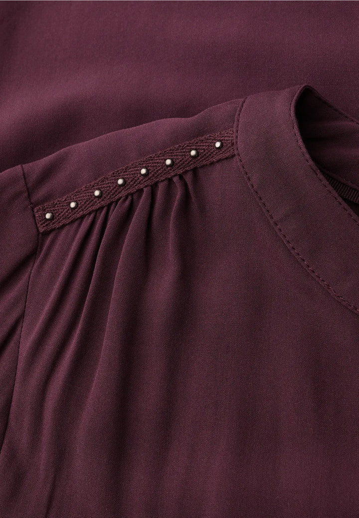 Street One Blouse With Sparkle In Jazz Berry