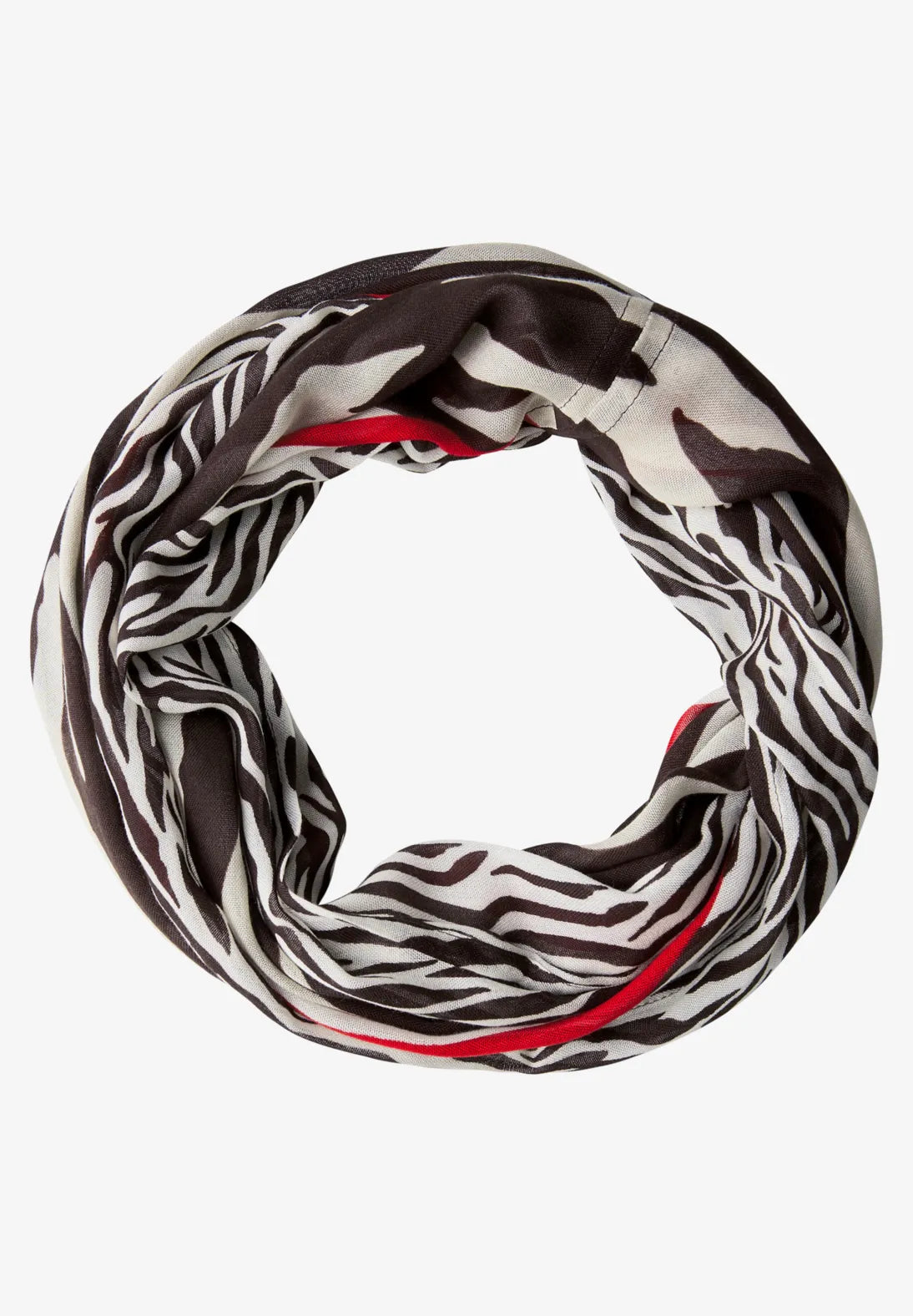 Street One Print Snood In Racing Red