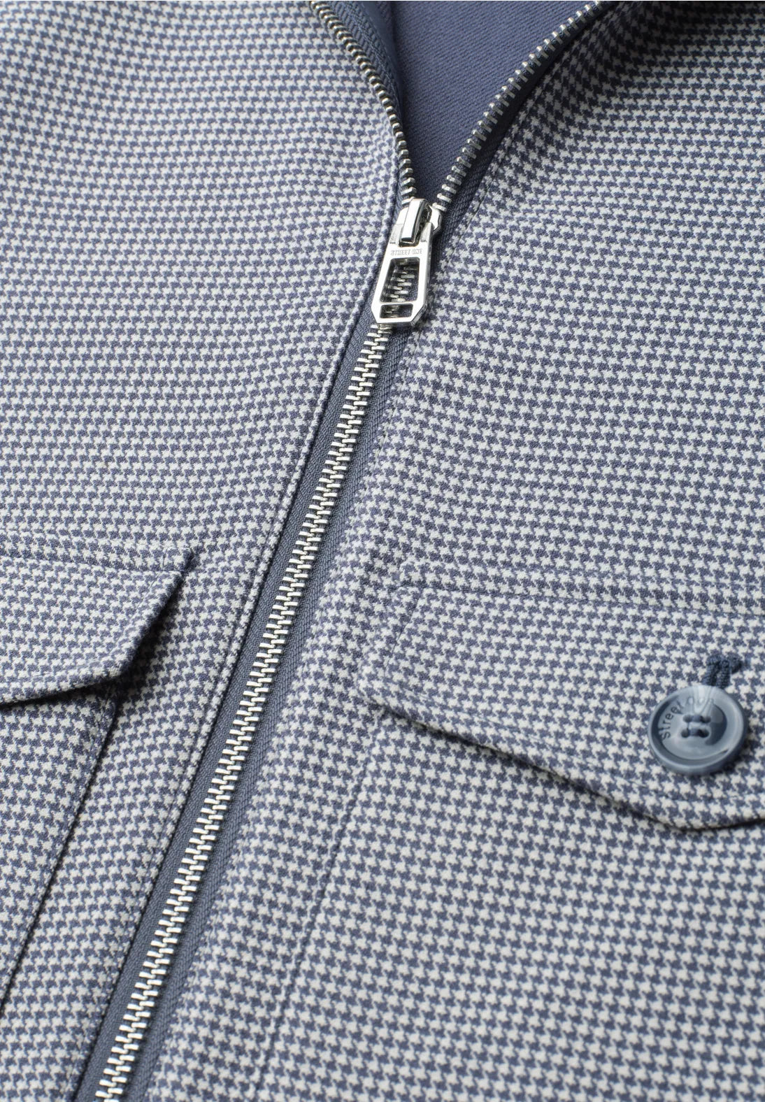 Street One Gingham Print Jacket In whispery Blue