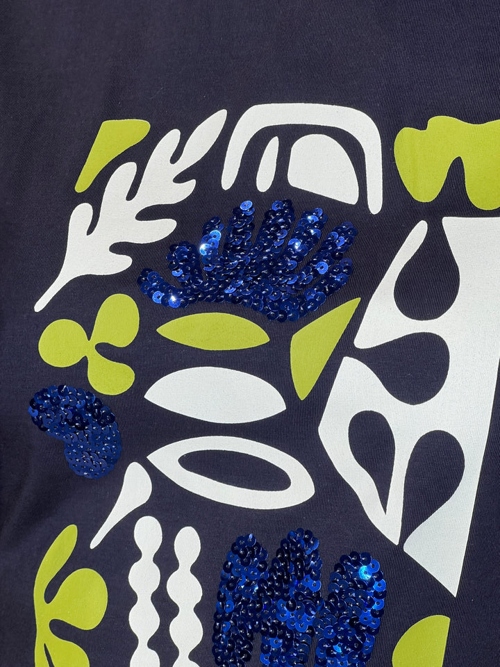 Peruzzi Sequence Print T-shirt in Navy