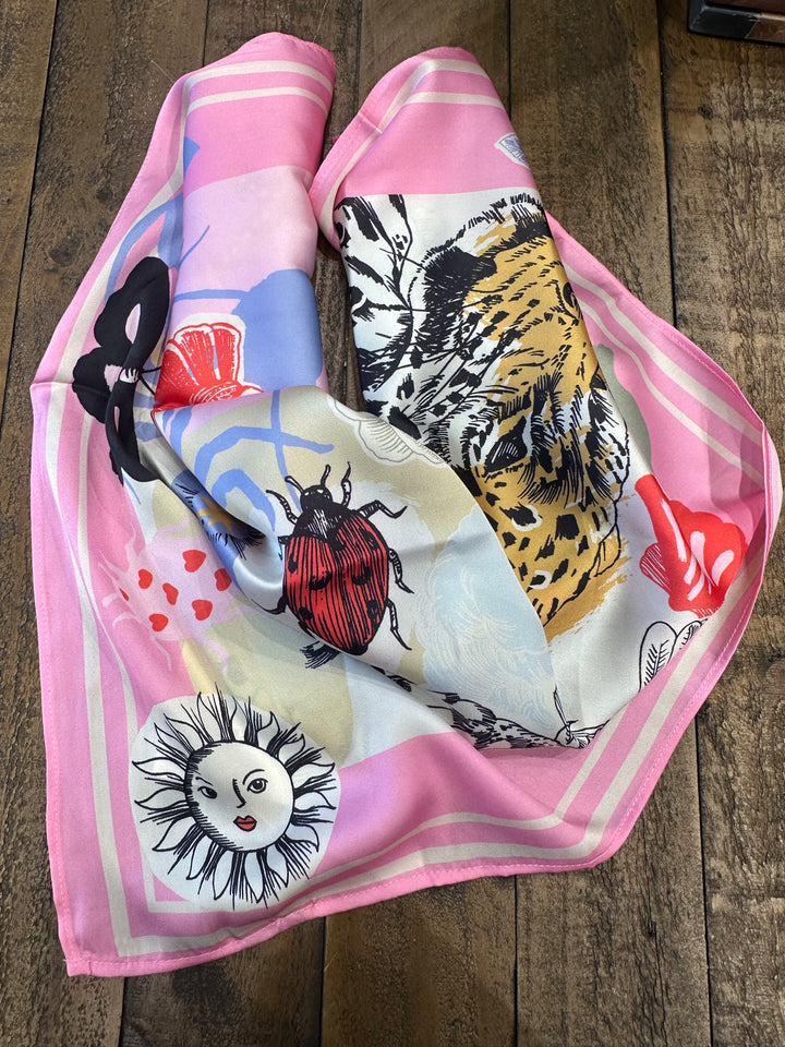 Culture Silky patterned neck scarf In multi