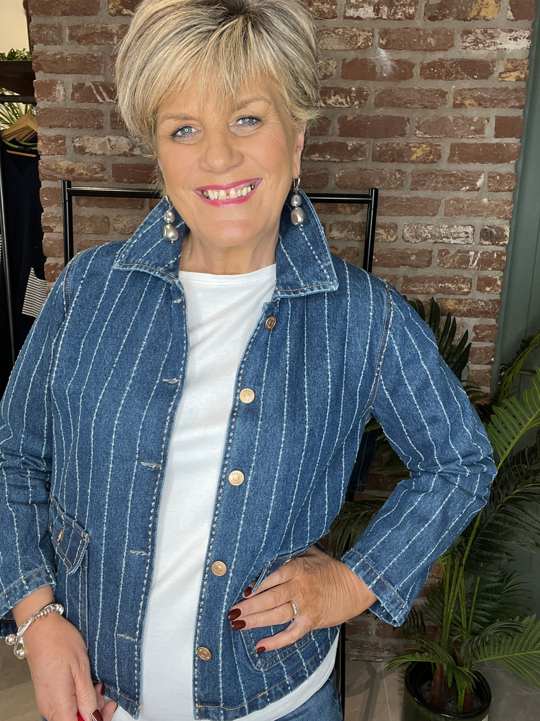 Nümph Nuatlanta denim jacket In medium blue