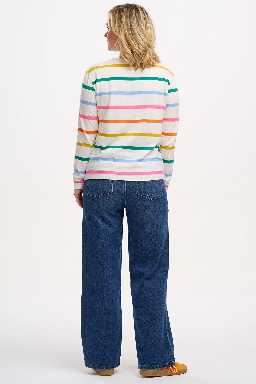 Sugarhill Brighton Brunswick Top In Rainbow Stripe