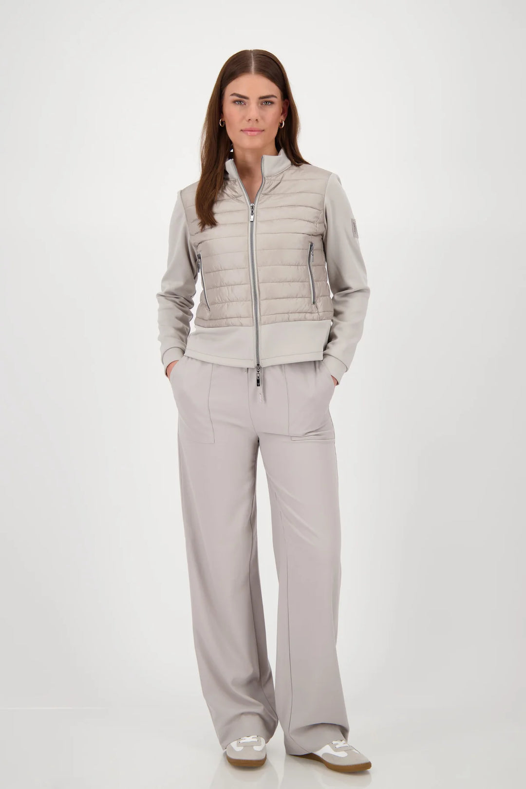 Monari Quilt Jacket In Greige