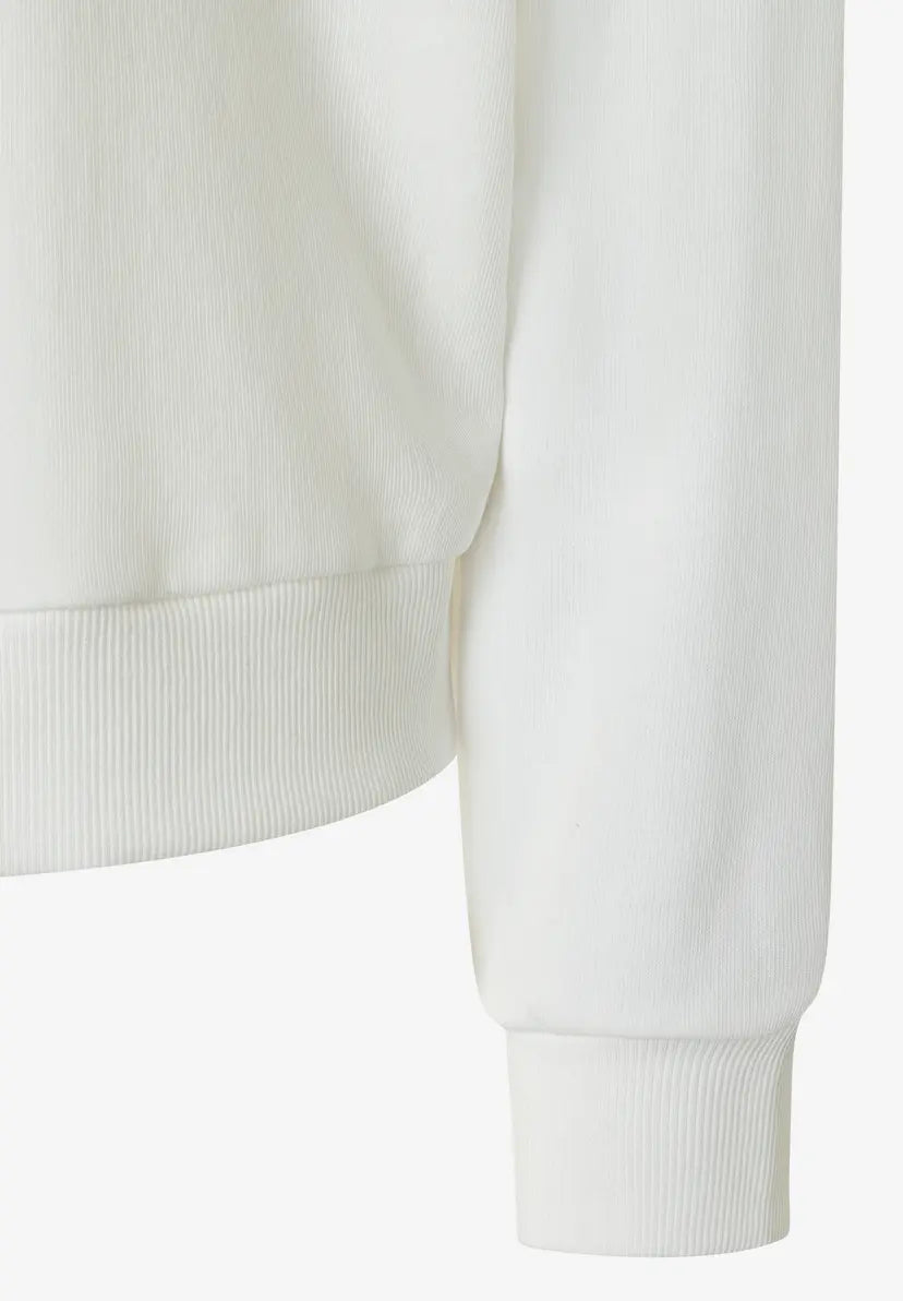 More & More Collar Amore Sweatshirt In Cream Melange