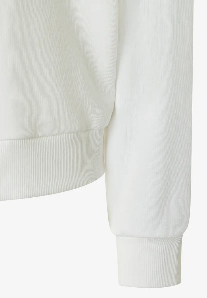 More & More Collar Amore Sweatshirt In Cream Melange