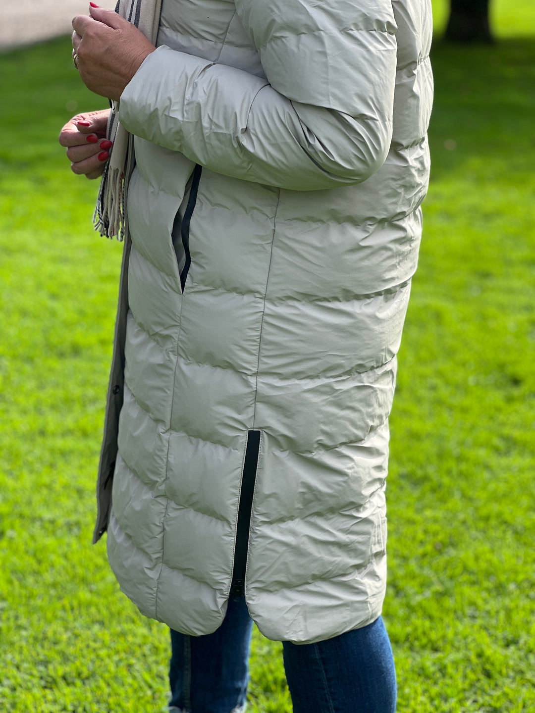 Tanta Puddle Puffa raincoat in Stone Grey