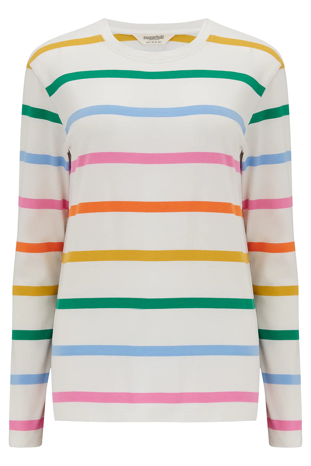 Sugarhill Brighton Brunswick Top In Rainbow Stripe