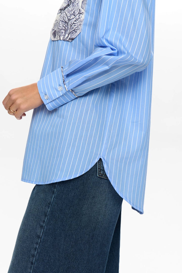 Nümph Nuaviva Striped Shirt In Hydrangea