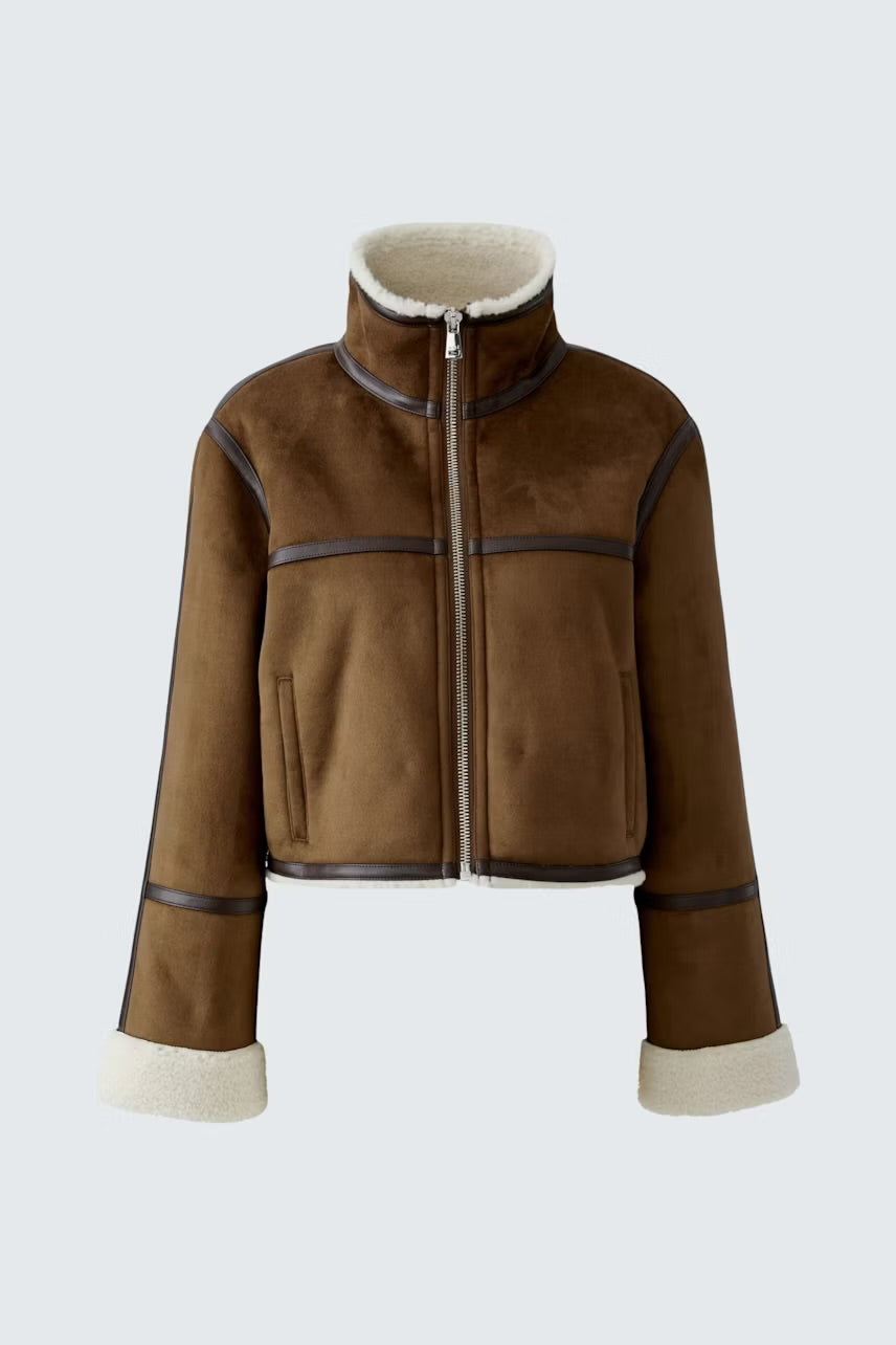 Aviator jacket in brown