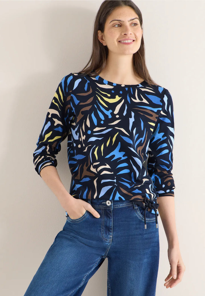 Cecil Round Neck Top In Universal Blue