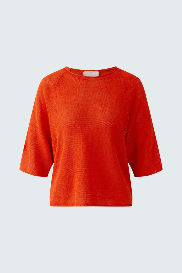 Oui Pure Linen Pullover In Pinciana