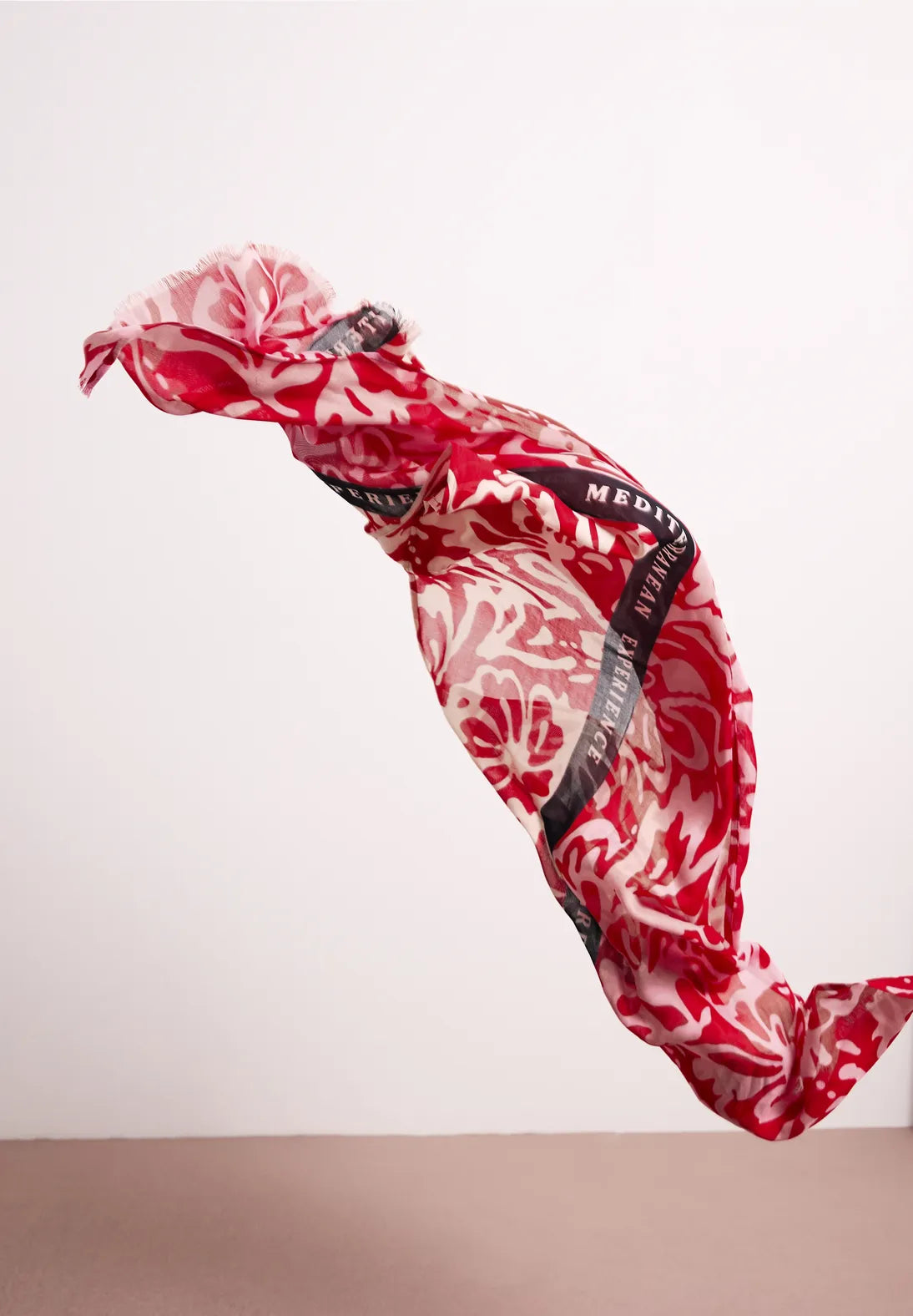 Street One Print Scarf In Salsa Red