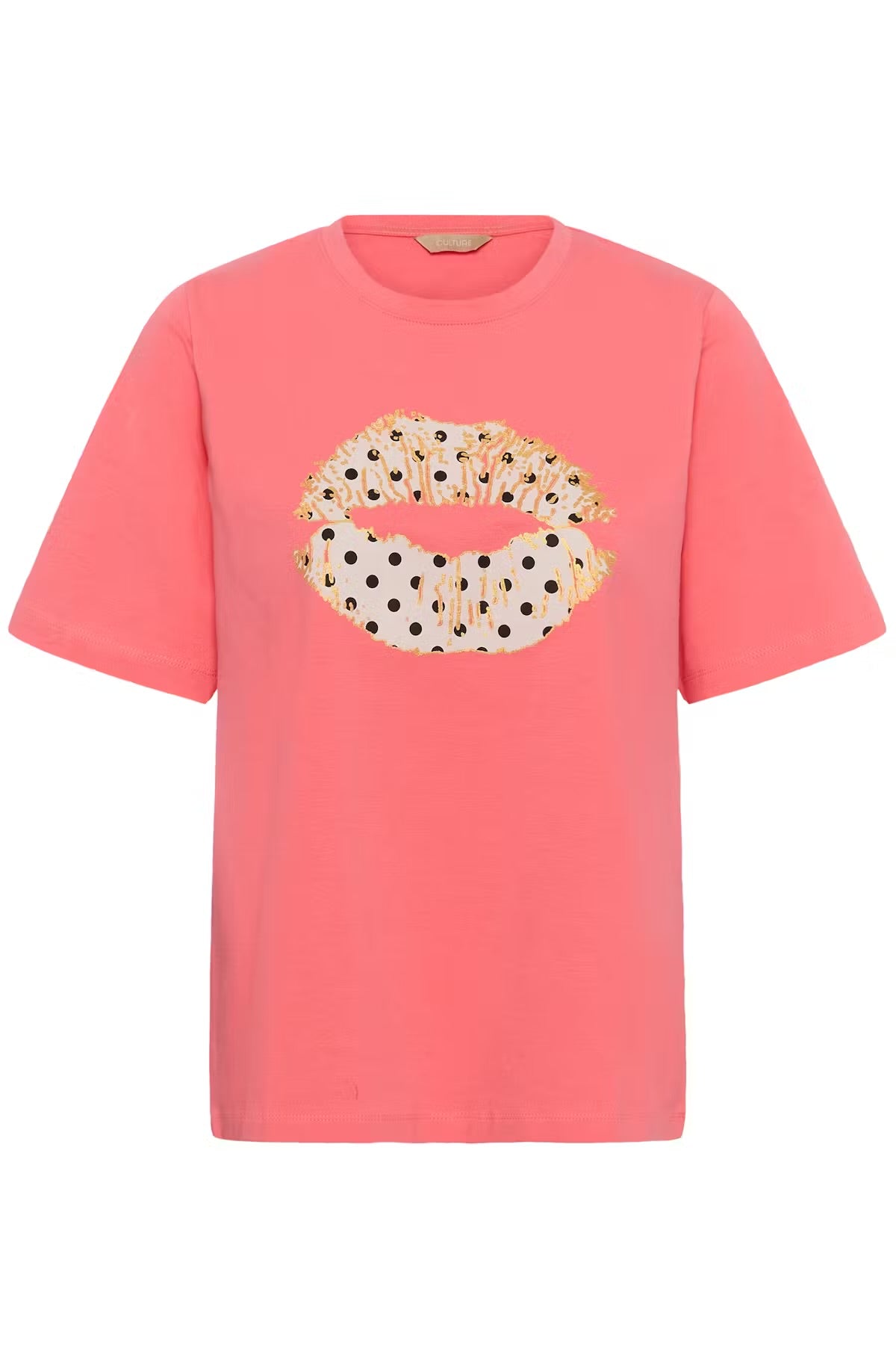 Culture Lip T-shirt In Sugar Coral