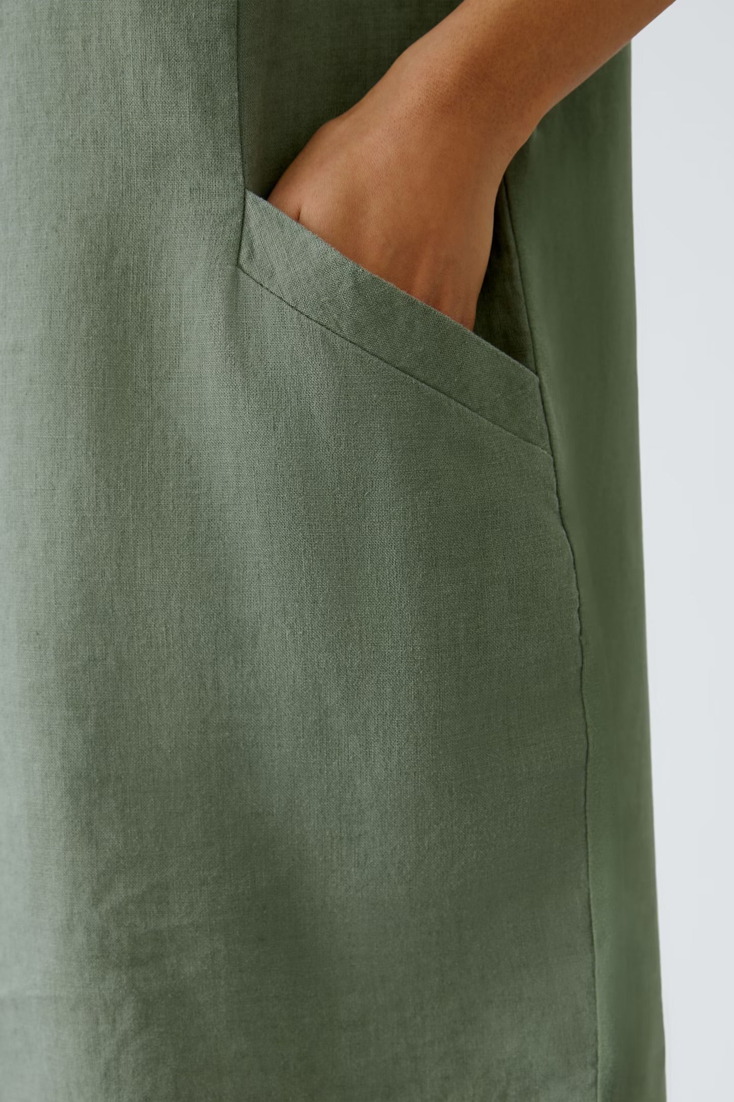 Oui Kleid Dress In Shaded Moss