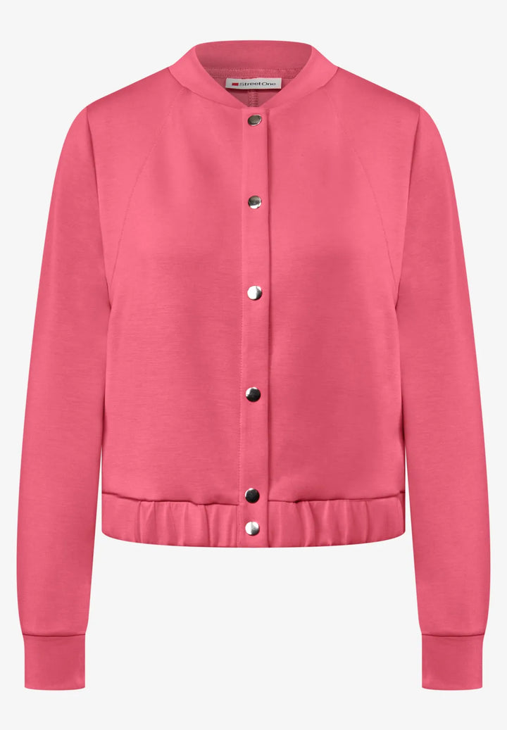 Street One Silk Look Jacket In Almond Coral