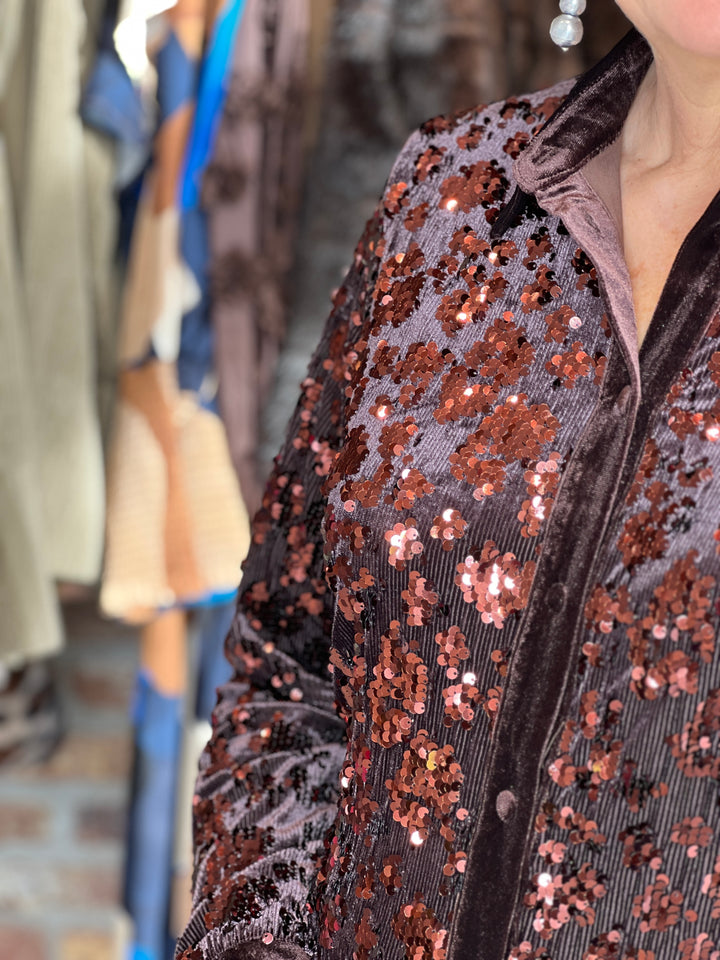 Nümph Nukimsi Sparkle Shirt In Coffee