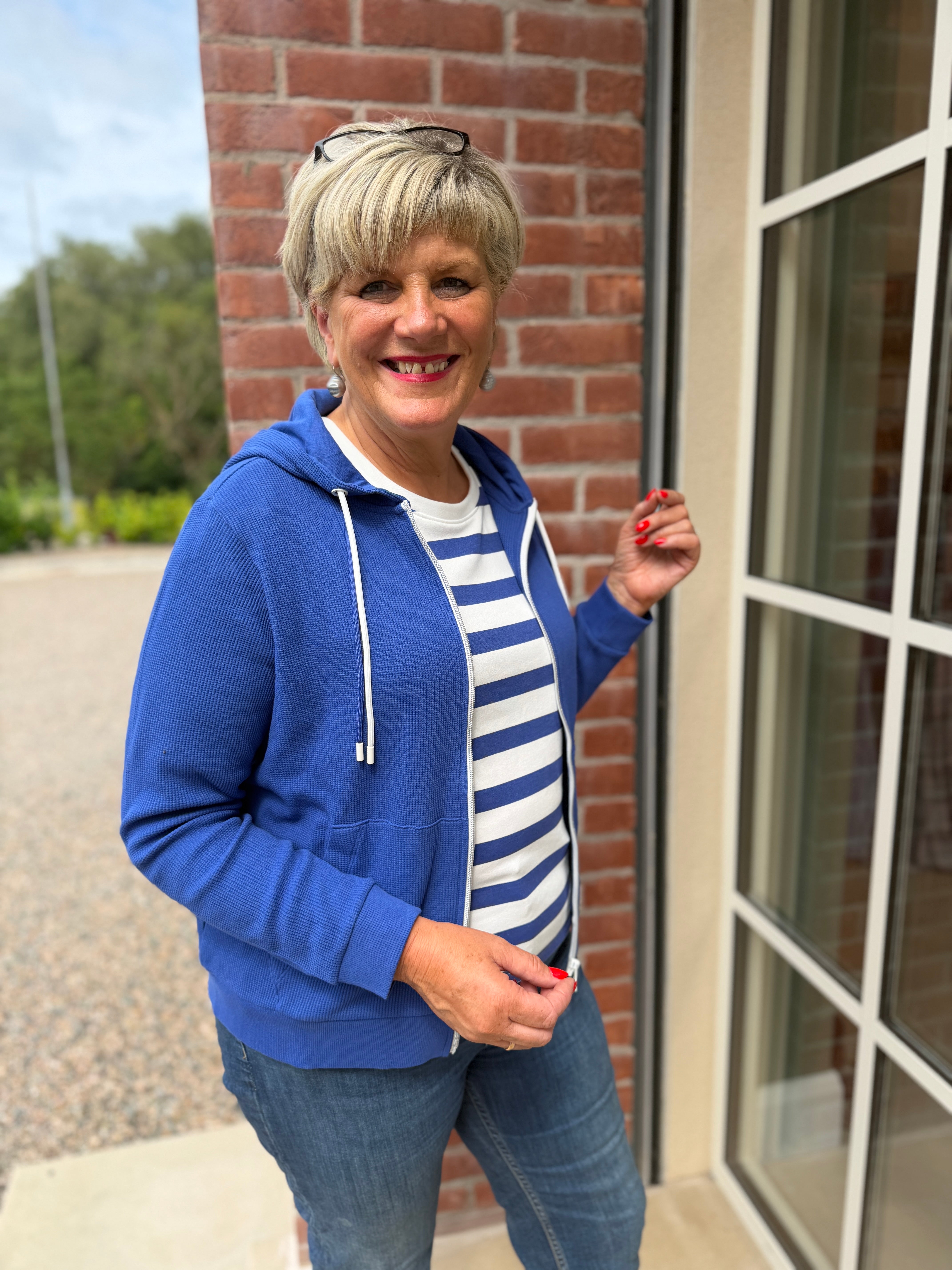 Cecil Structured Jacket In Deep River Blue