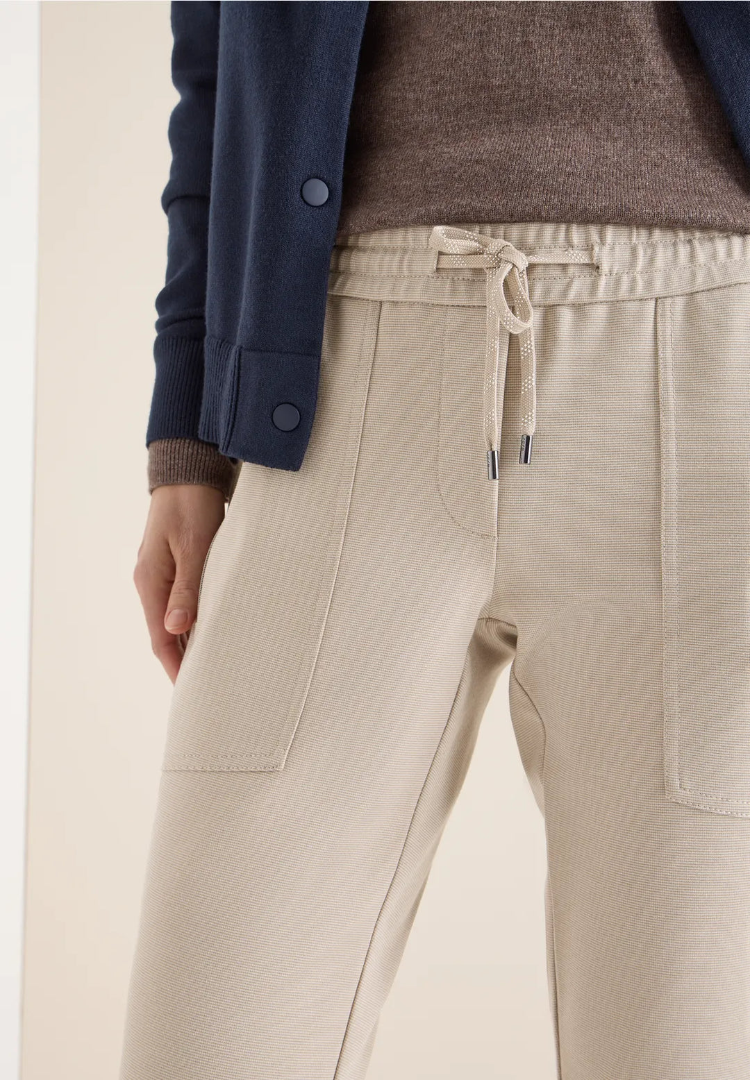 Cecil Tracey Trousers In Urban Taupe Melange