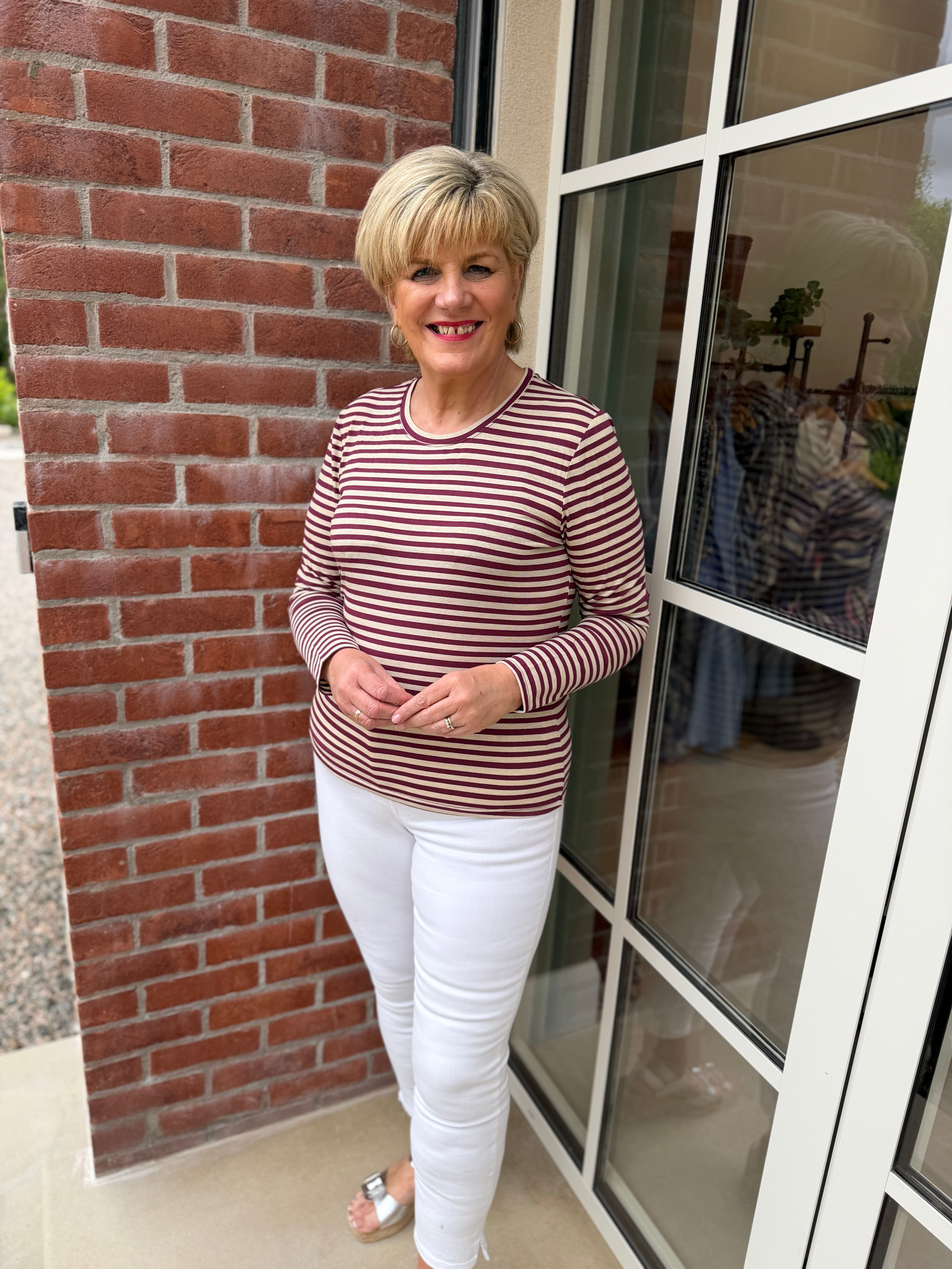 Nümph Nurixie Striped Top In Fig