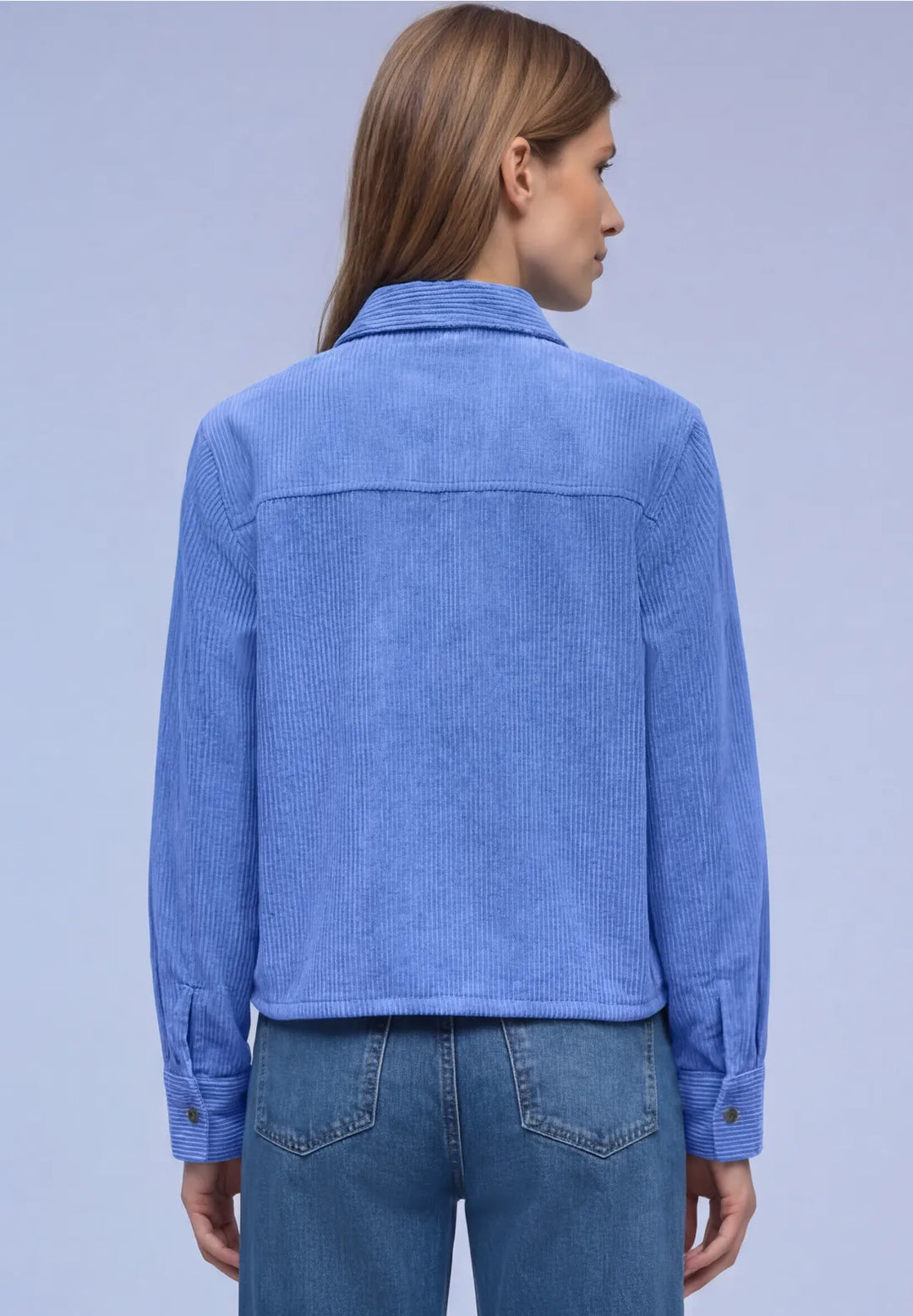 Street One Corduroy Jacket In Bonnet Blue