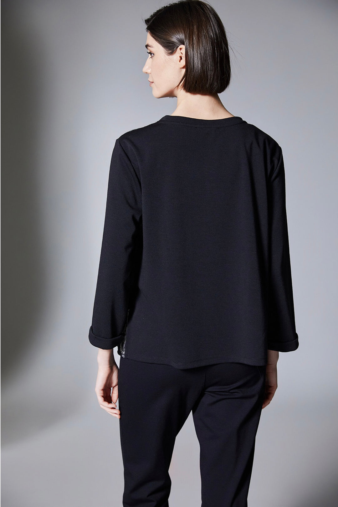 Peruzzi Ultra Print Top In Black