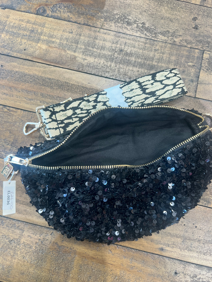 Eliza Gracious Sparkle Bag in Black