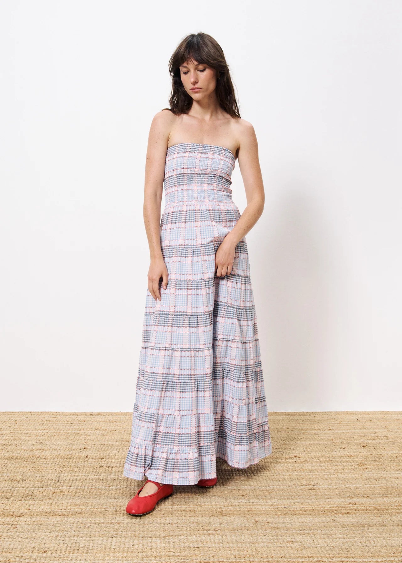 FRNCH Dalel Striped Dress In Blue Multi