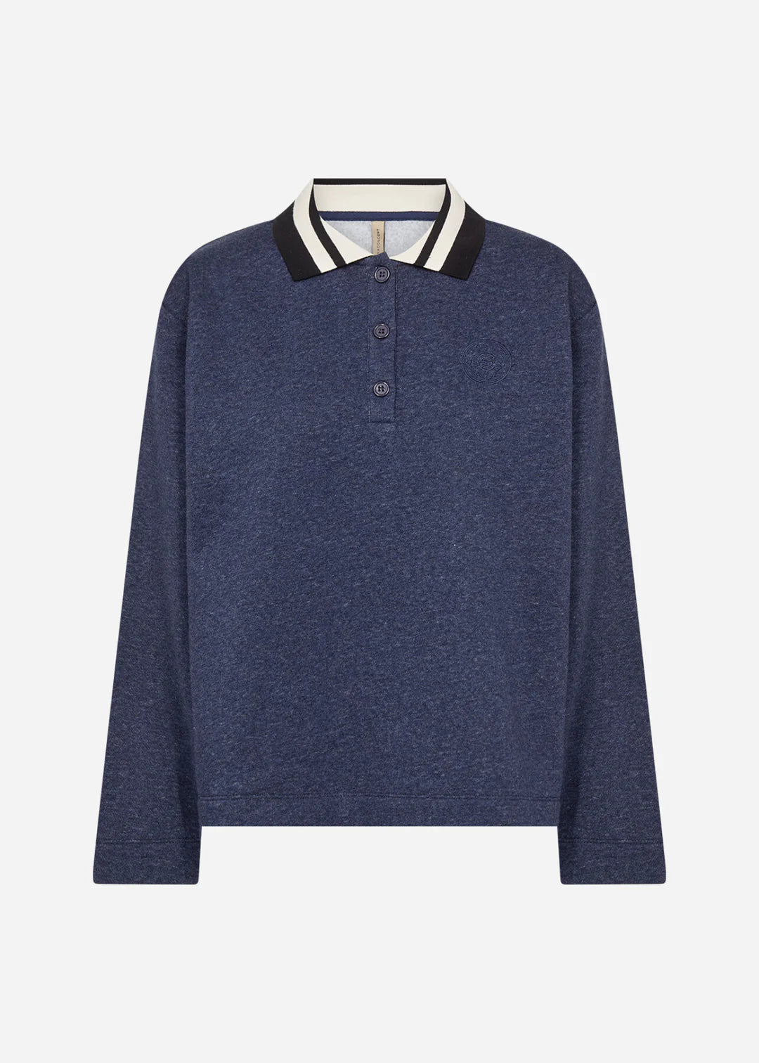 Soya Angelin Collar Sweatshirt In Navy