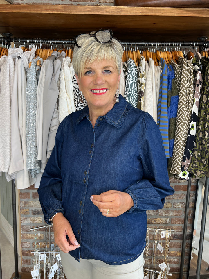 Culture Cuhilka Denim Shirt In Rinse Wash