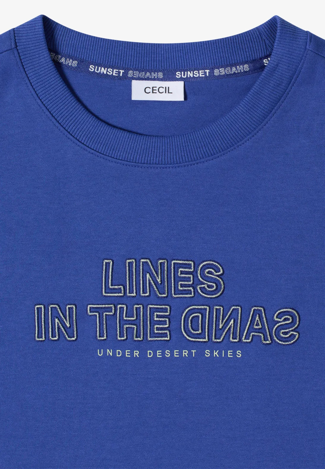 Cecil Sweatshirt With Embroidery In deep river blue