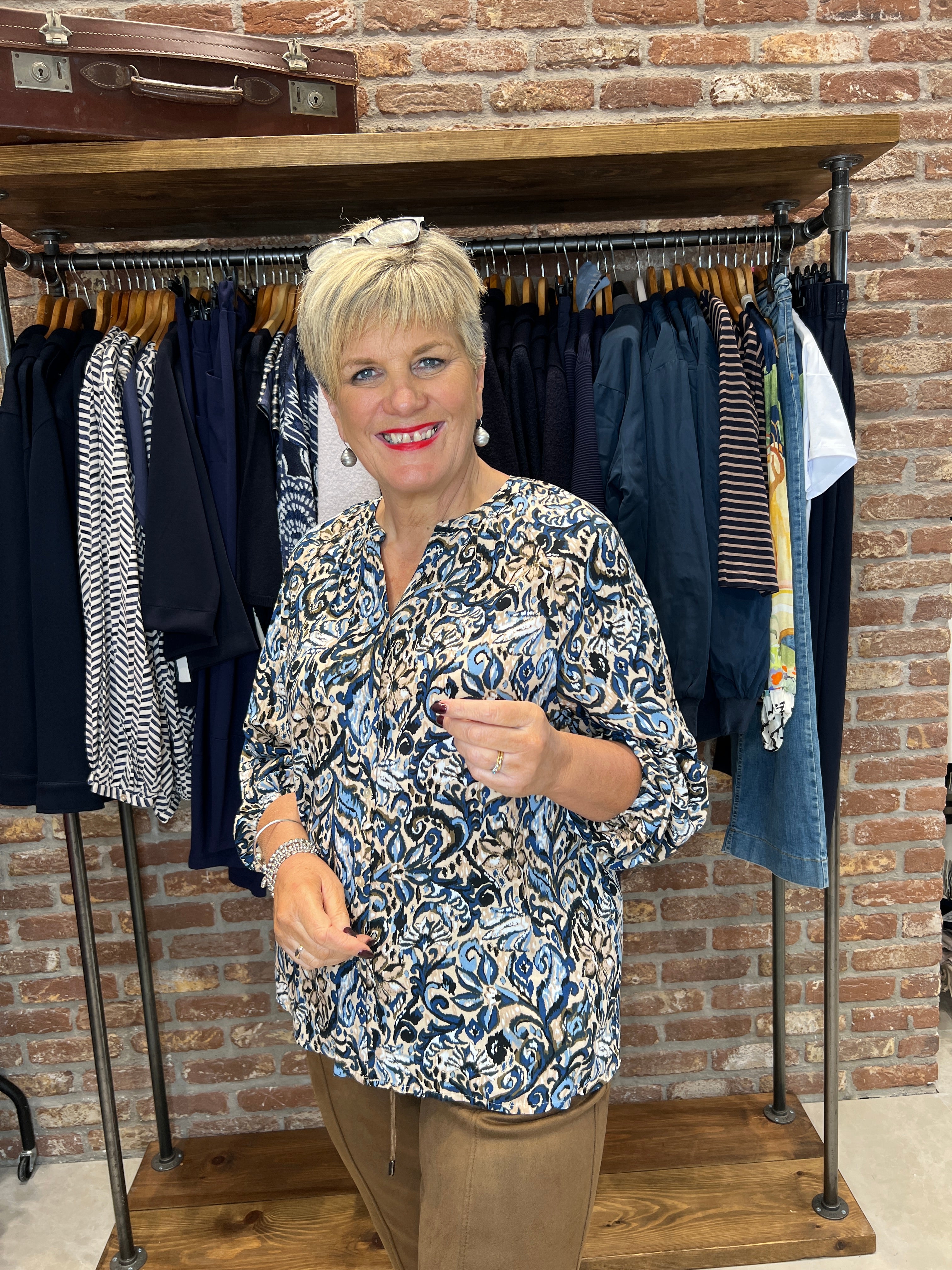 Soya Concept Vava Blouse In Dark Blue
