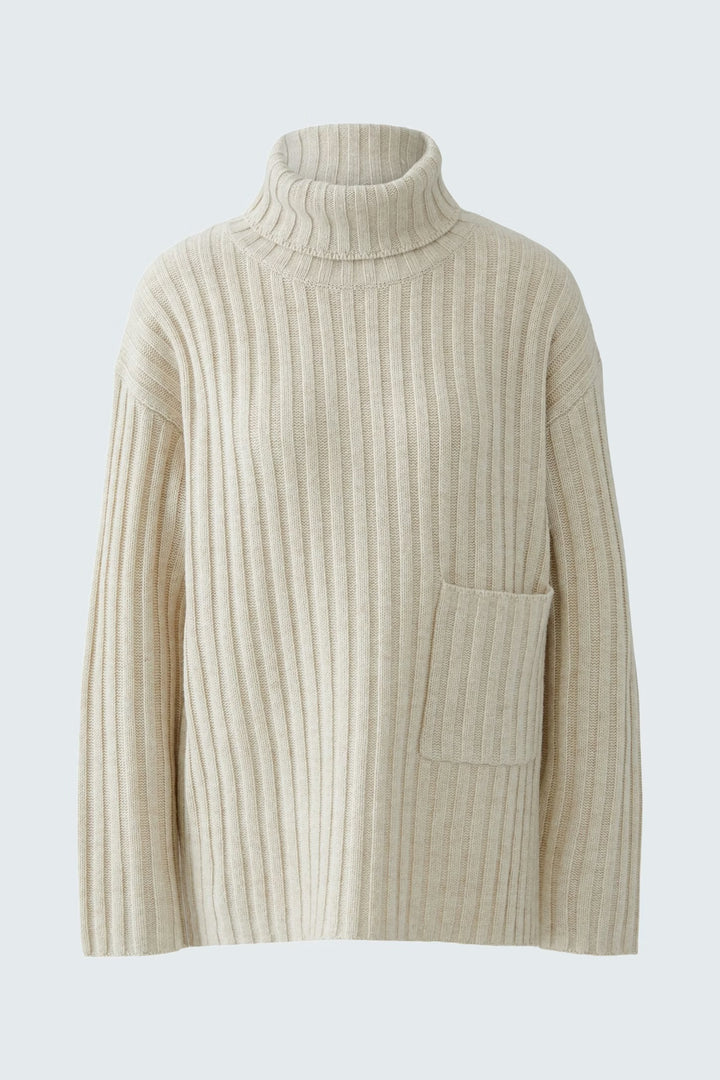 Oui Roll neck Jumper In Cream