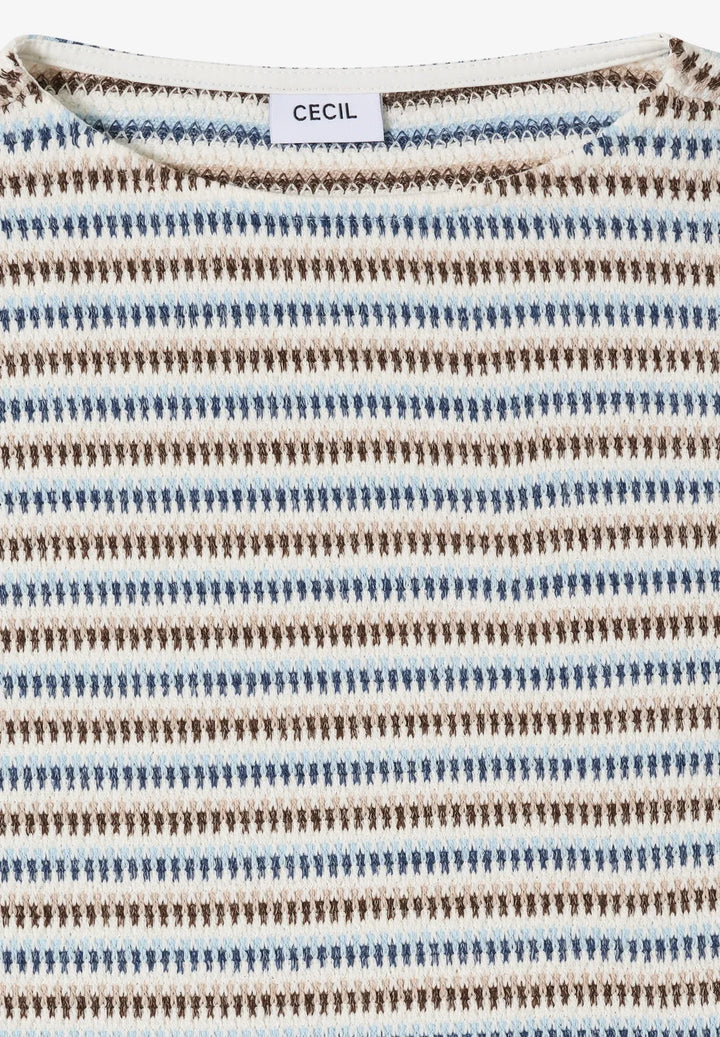 Cecil Multi Stripe Knit In sporty denim