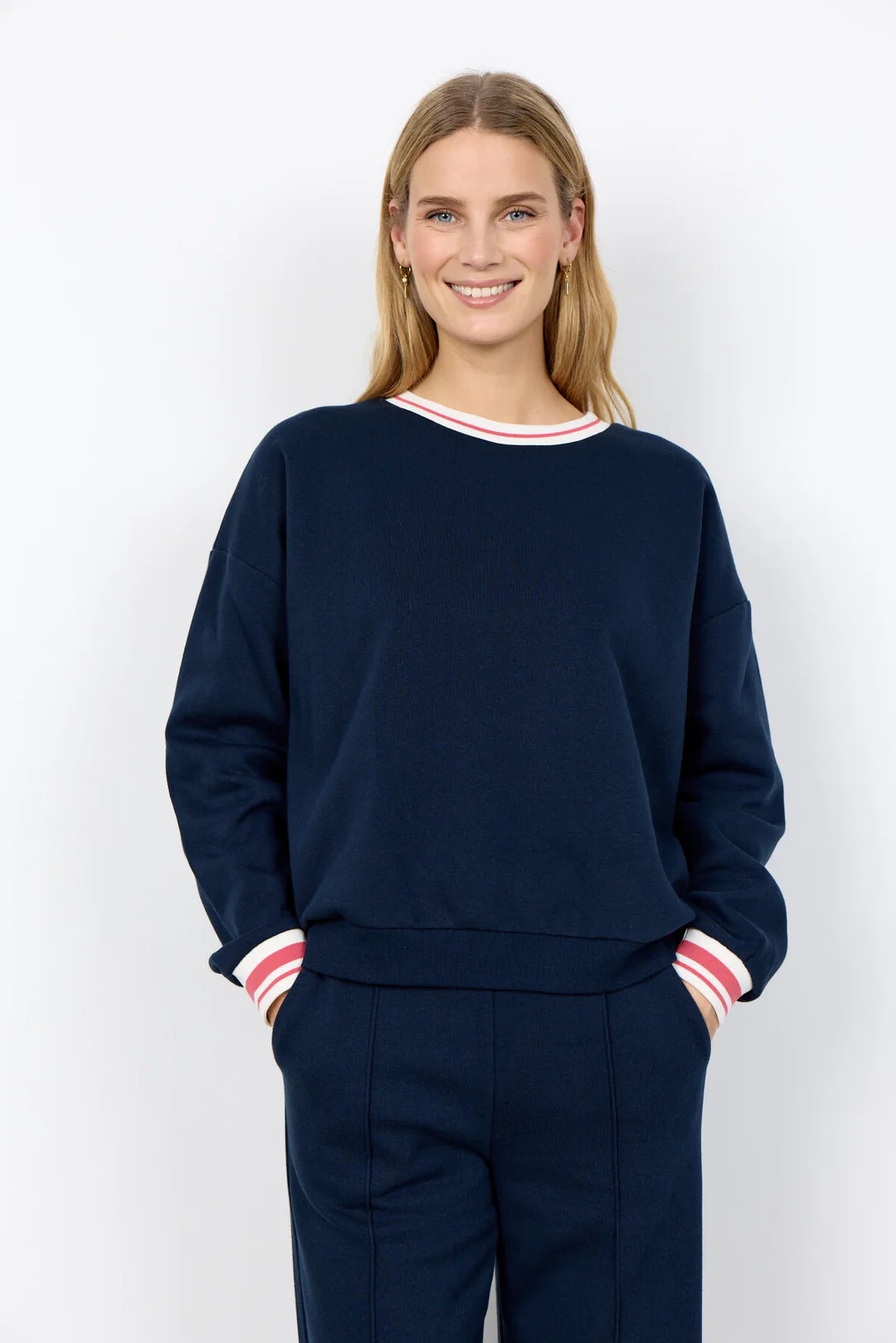 Soya Concept Angelin Sweatshirt In Navy