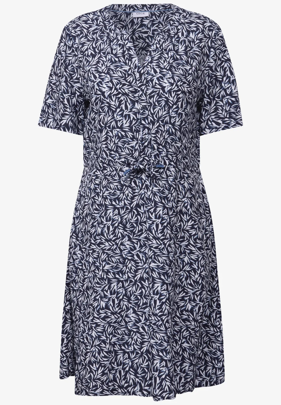 Cecil Patterned Dress In Urban Dark Blue