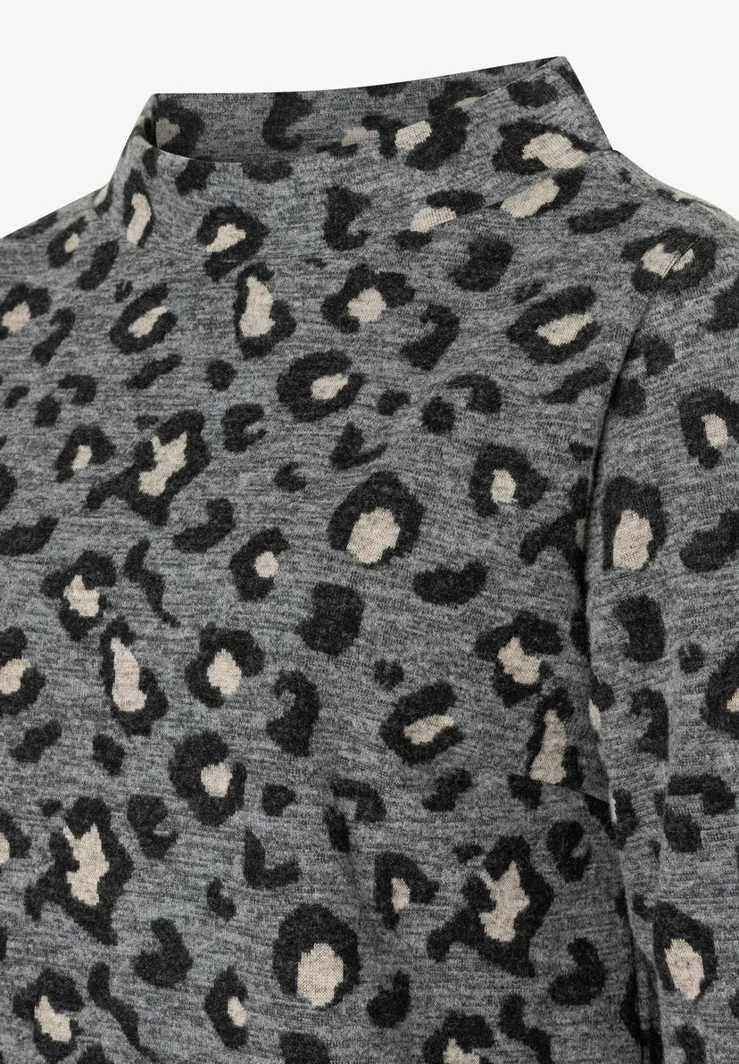 More & More Jacquard Sweatshirt In Grey