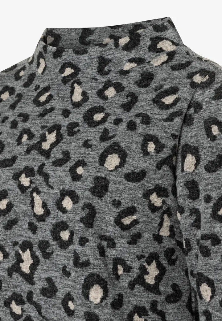 More & More Jacquard Sweatshirt In Grey
