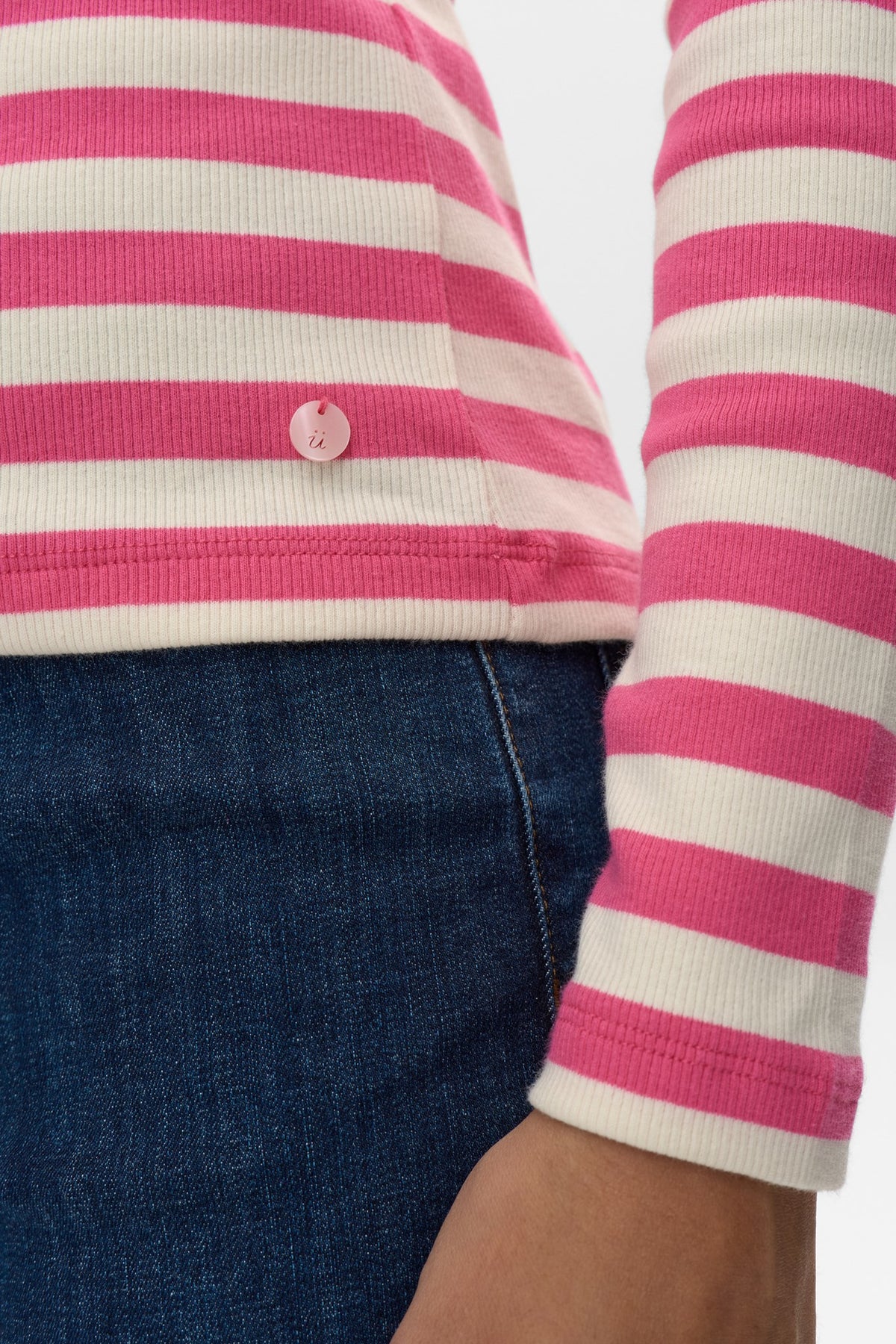 Nümph Numixie Striped Top In Fandango Pink