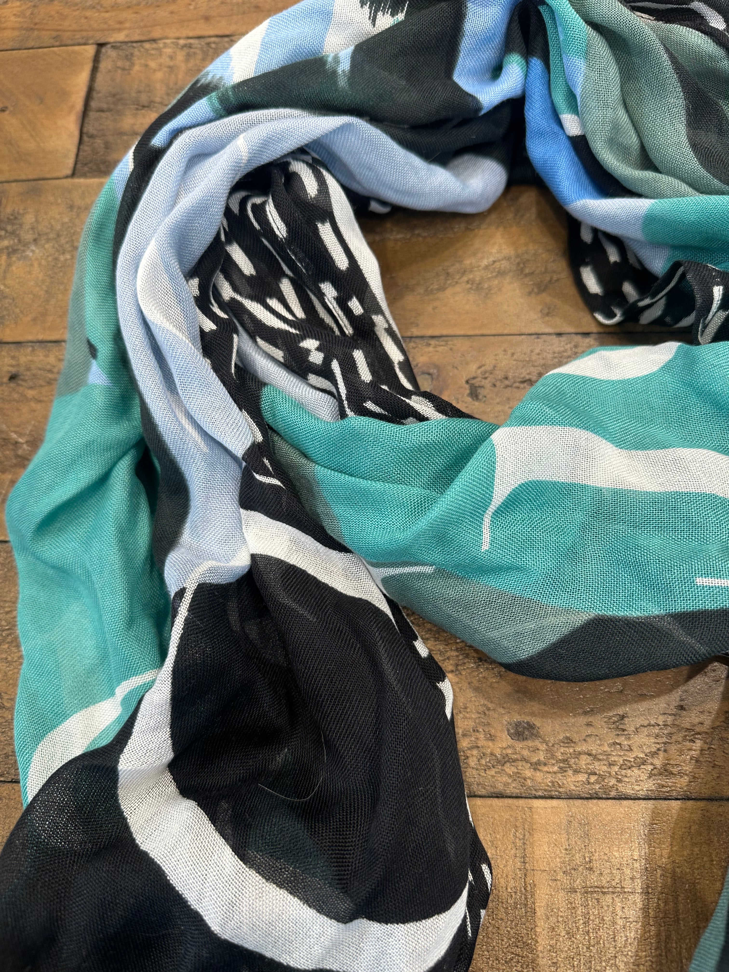 Street One Colour Print Scarf In Multi