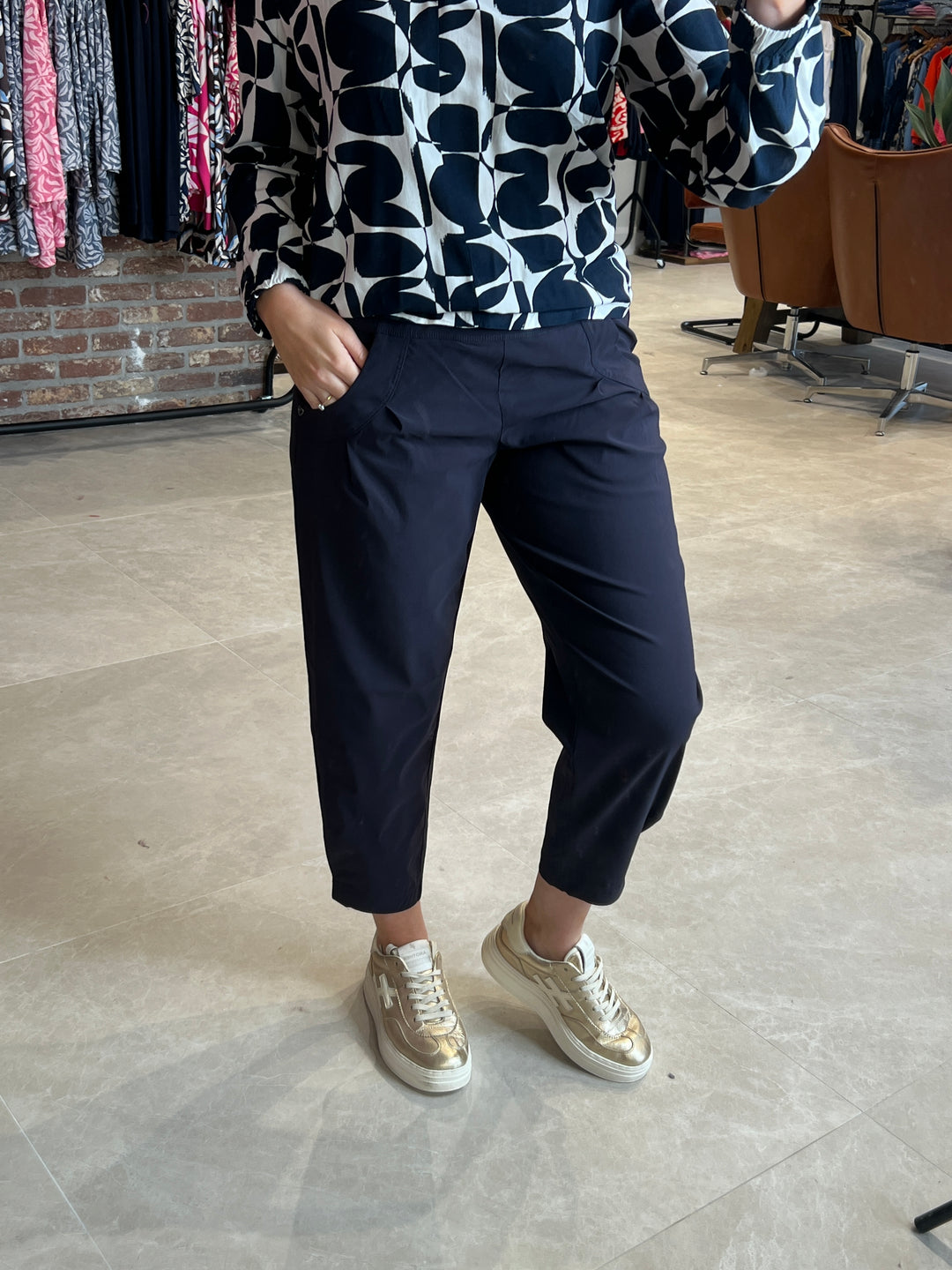 Stehmann Rachell Bengaline Trousers In Navy