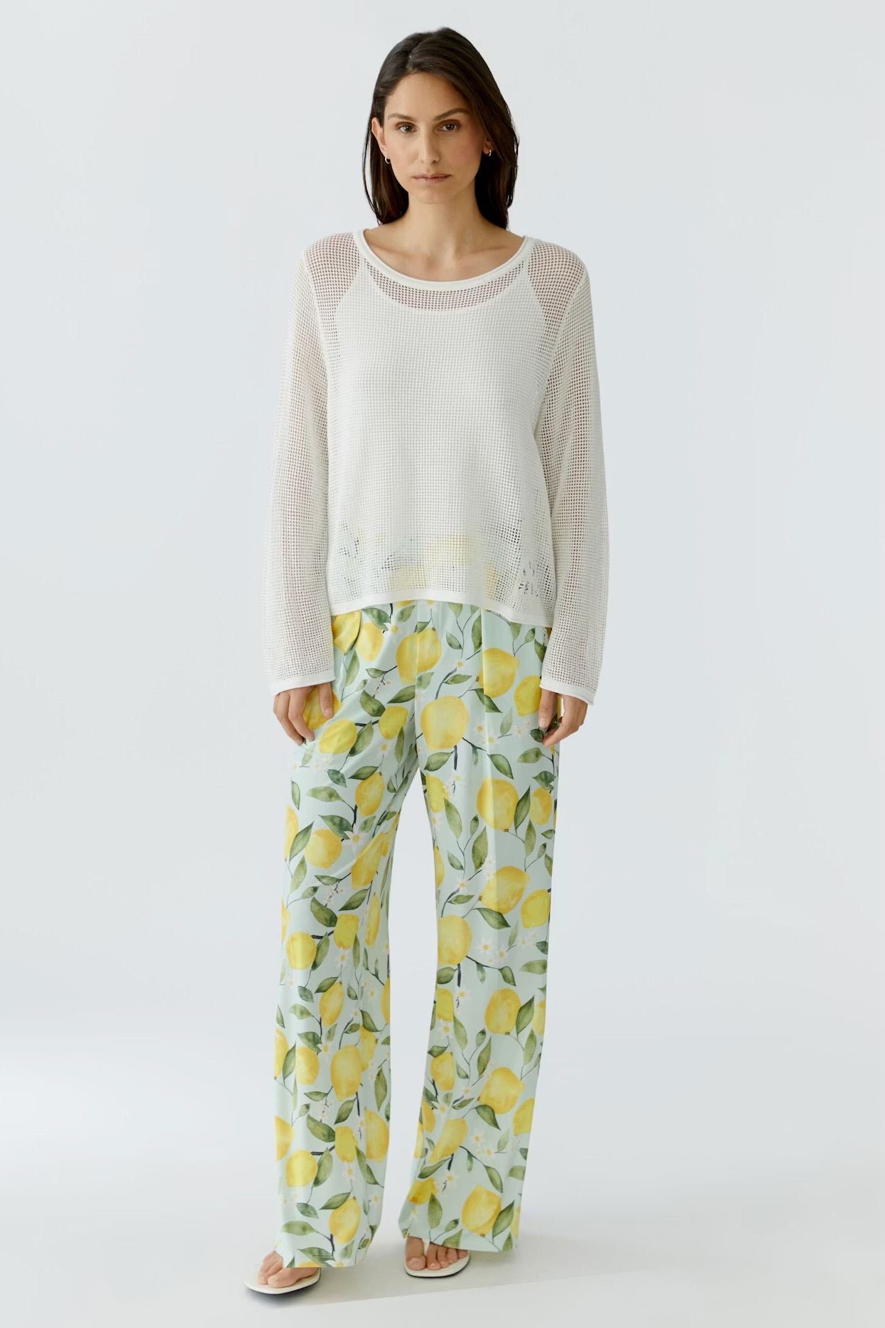 Oui Fine Knit Pullover In Cloud Dancer