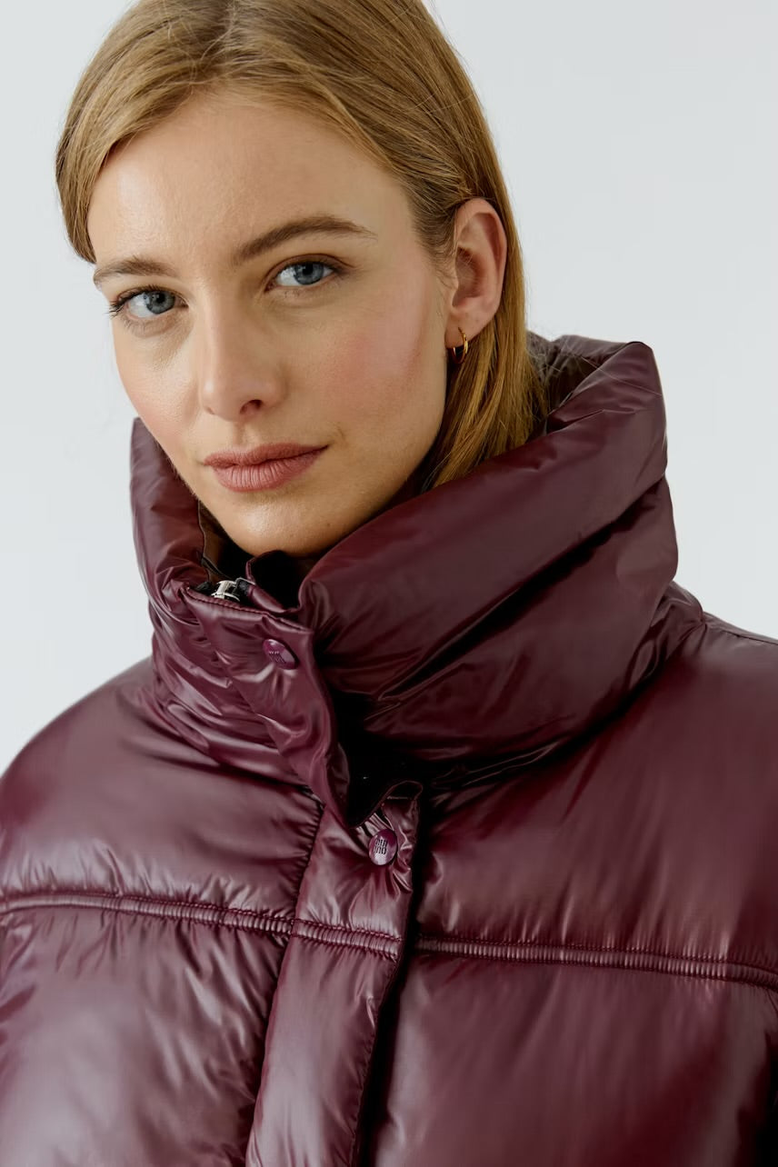 Puffer jacket in bramble berry