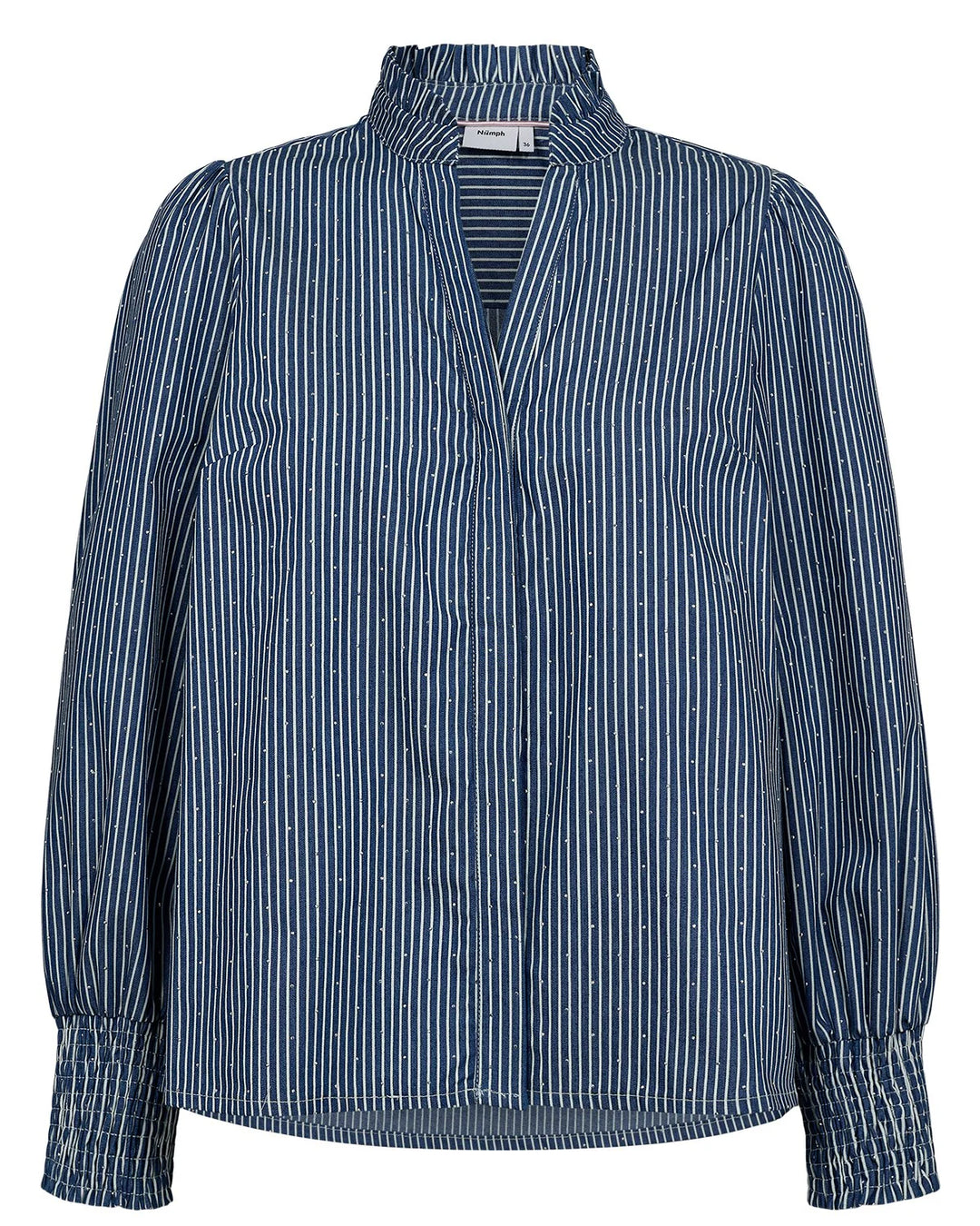 Nümph Nuemile Striped Shirt In Denim Blue