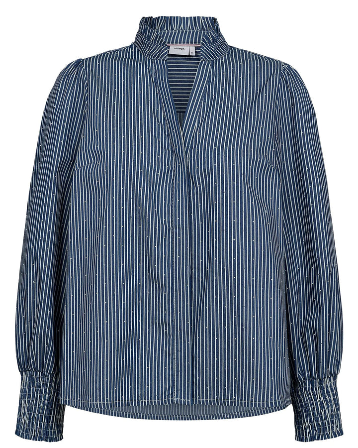 Nümph Nuemile Striped Shirt In Denim Blue