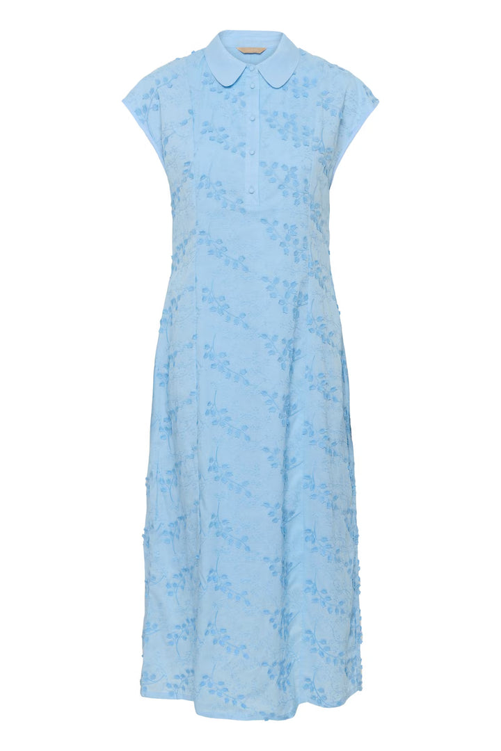 Culture Neda Embroidery Dress  In Powder Blue