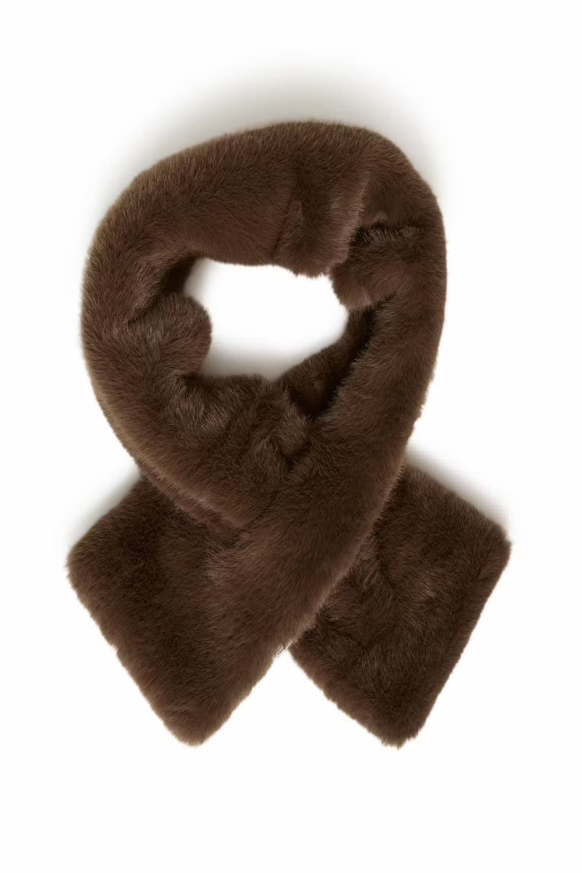 Fur loop scarf In Coffee Bean